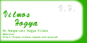 vilmos hogya business card